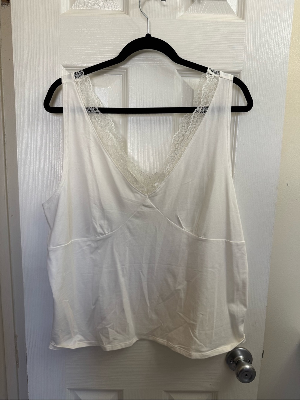 Old Navy White Lace-Trim Sleep Cami